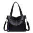 Damen-Lederhandtasche M819 schwarz