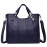 Damen-Lederhandtasche M826 dunkelblau