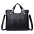 Damen-Lederhandtasche M826 schwarz