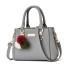 Damen-Lederhandtasche M828 grau