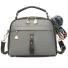 Damen-Lederhandtasche M831 grau