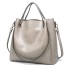 Damen-Lederhandtasche M847 grau