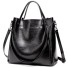 Damen-Lederhandtasche M847 schwarz