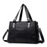 Damen-Lederhandtasche M889 schwarz