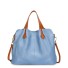 Damen-Lederhandtasche M910 hellblau