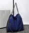 Damen-Lederhandtasche M945 dunkelblau