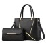 Damen-Lederhandtaschen-Set 2-tlg. M1702 schwarz