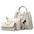 Damen-Lederhandtaschen-Set 3-tlg. M1625 creme