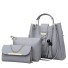 Damen-Lederhandtaschen-Set 3-tlg. M1625 grau