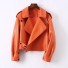 Damen-Lederjacke P1633 orange