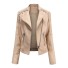 Damen-Lederjacke P1766 beige