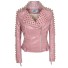 Damen-Lederjacke P1932 rosa