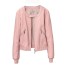 Damen-Lederjacke P2314 rosa