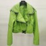 Damen-Lederjacke P2326 neongrün