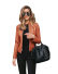 Damen-Lederjacke V150 orange