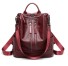 Damen-Lederrucksack E656 weinrot