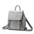 Damen-Lederrucksack E798 grau