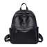 Damen-Lederrucksack E845 schwarz