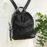 Damen-Lederrucksack E922 schwarz