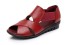 Damen-Ledersandalen A690 rot