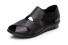 Damen-Ledersandalen A690 schwarz