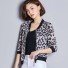 Damen-Leopardenjacke P2453 grau