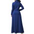 Damen-Maxikleid mit Rollkragen blau