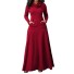 Damen-Maxikleid mit Rollkragen weinrot