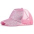 Damen-Mesh-Cap mit Glitzer rosa