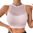 Damen-Mesh-Sport-BH. Atmungsaktives Sport-Top rosa