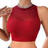 Damen-Mesh-Sport-BH. Atmungsaktives Sport-Top rot