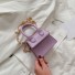 Damen-Minihandtasche mit Kette hellviolett