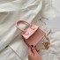 Damen-Minihandtasche mit Kette rosa