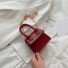 Damen-Minihandtasche mit Kette weinrot