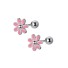 Damen-Ohrstecker Blumen G964 rosa