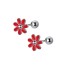 Damen-Ohrstecker Blumen G964 rot