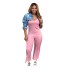 Damen-Overall mit Taschen rosa