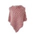 Damen-Poncho aus Kaninchenfell P2256 rosa