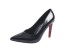 Damen-Pumps aus Leder A688 schwarz