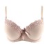 Damen-Push-up-BH mit Blumen beige