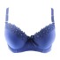 Damen-Push-up-BH mit Blumen blau