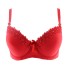 Damen-Push-up-BH mit Blumen rot