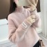 Damen-Rollkragenpullover A2973 rosa