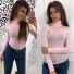 Damen-Rollkragenpullover B92 rosa