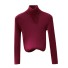 Damen-Rollkragenpullover G278 weinrot