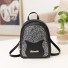 Damen-Rucksack mit Glitzer schwarz