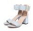 Damen-Sandalen mit Absatz A842 hellblau