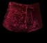 Damen-Shorts aus Samt mit hoher Taille J3228 rot