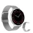 Damen-Smartwatch mit austauschbarem Armband J218 silbern