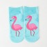 Damen-Socken mit Flamingos hellblau